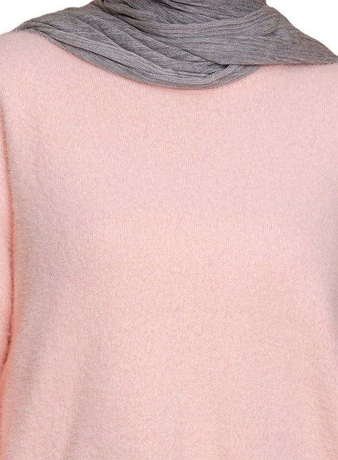 Pink Fluffy Over Size Pullover - Khotwh