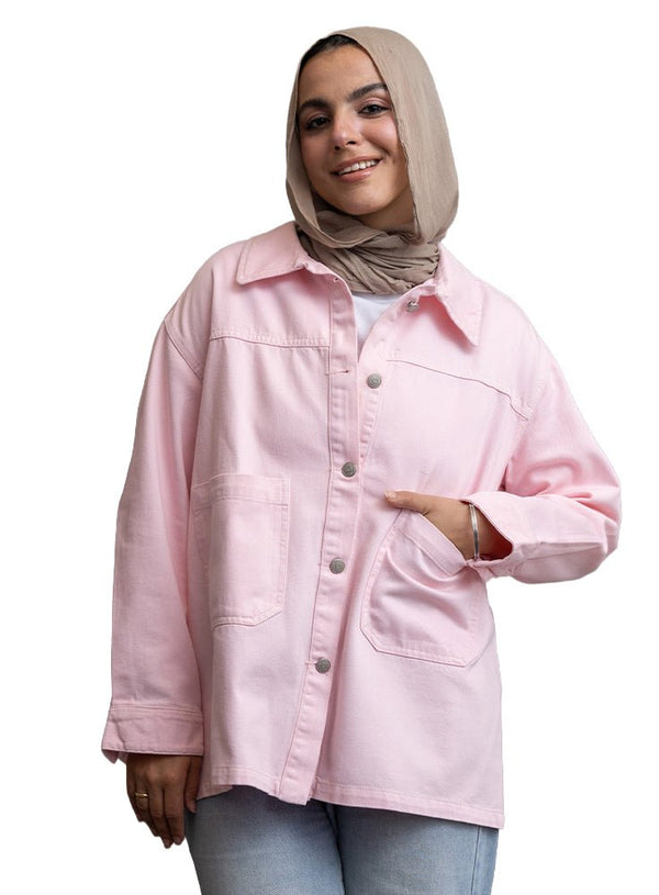 Pink Gabardine Jacket 4 - Khotwh