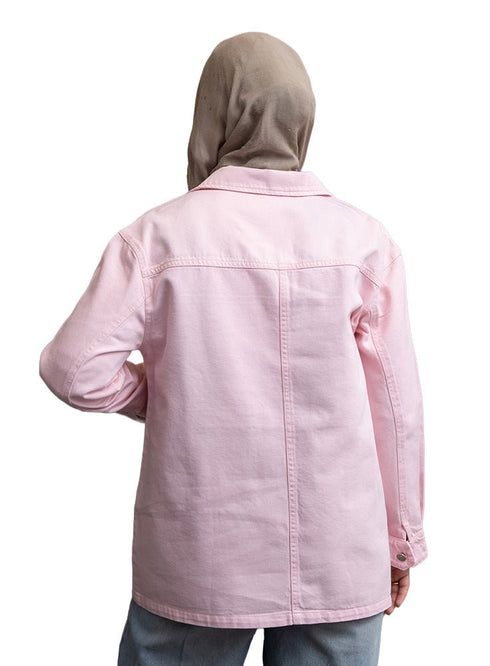 Pink Gabardine Jacket 4 - Khotwh