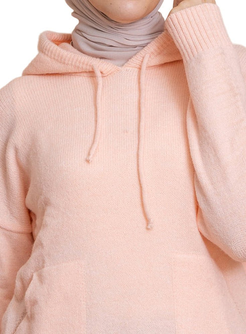 Pink Hoodie Pullover - Khotwh