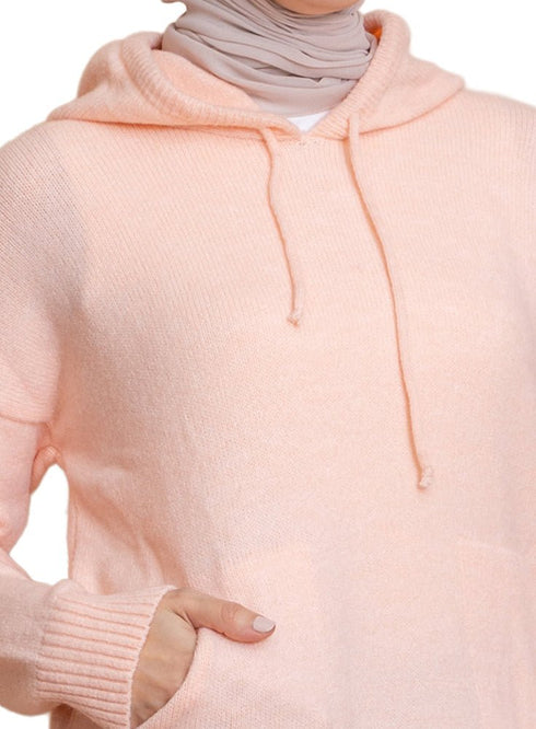 Pink Hoodie Pullover - Khotwh