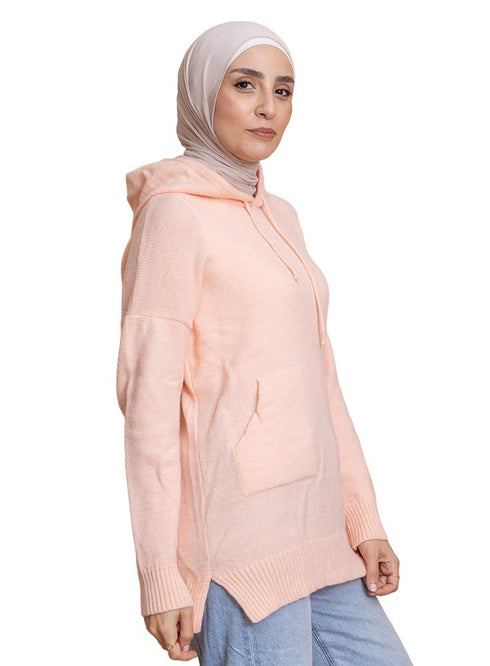 Pink Hoodie Pullover - Khotwh