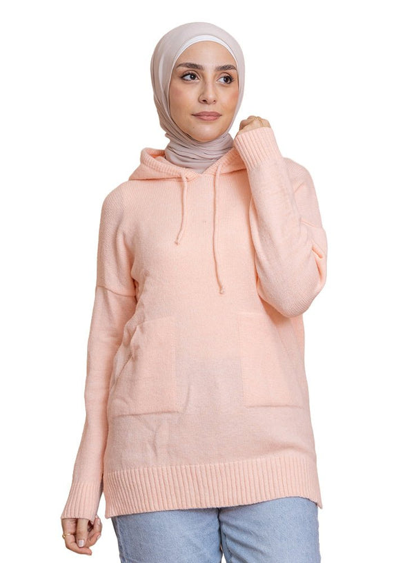 Pink Hoodie Pullover - Khotwh