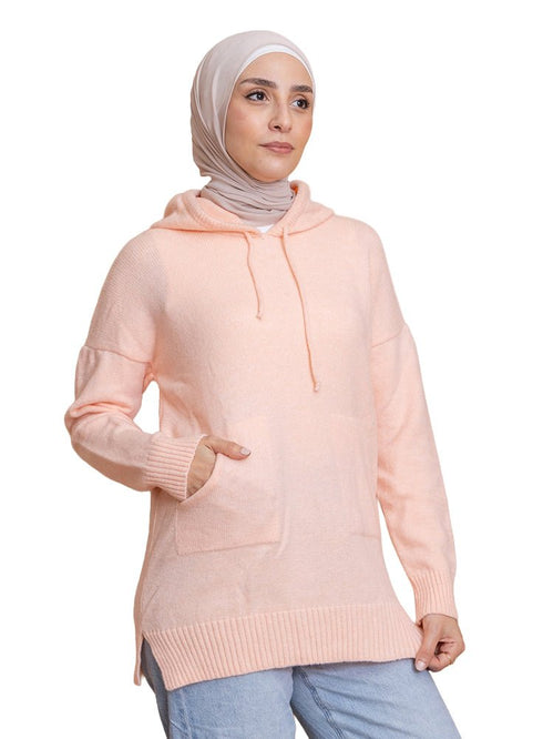 Pink Hoodie Pullover - Khotwh