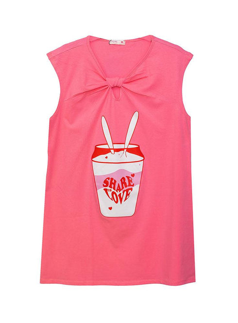 Pink knot Night Shirt - Design 3 - Khotwh