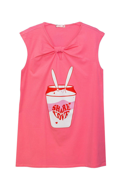 Pink knot Night Shirt - Design 3 - Khotwh