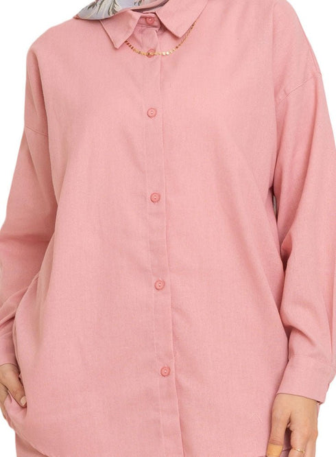 Pink Linen Suit - Khotwh