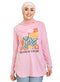 Pink Printed Long - Sleeve Design 14 - Khotwh
