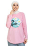 Pink Printed Long - Sleeve Design 19 - Khotwh
