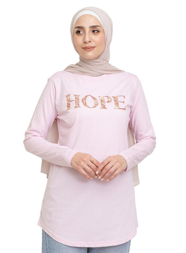 Pink Printed Long - Sleeve Design 8 - Khotwh