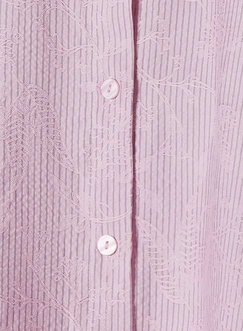Pink RD- Jacquard Embroidered Shirt - Khotwh