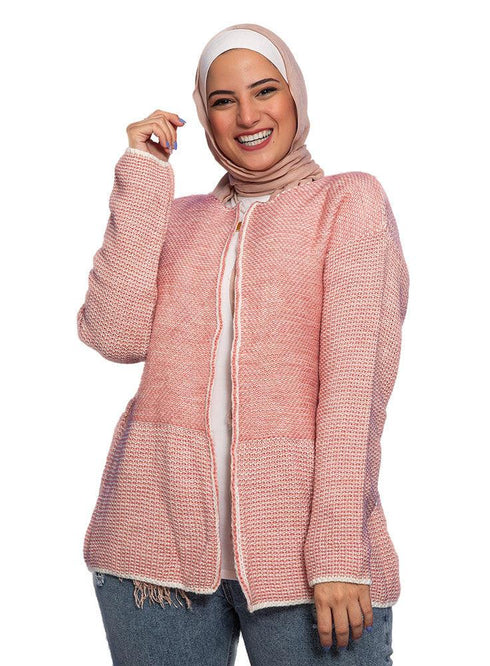 Pink Round Cardigan - Khotwh