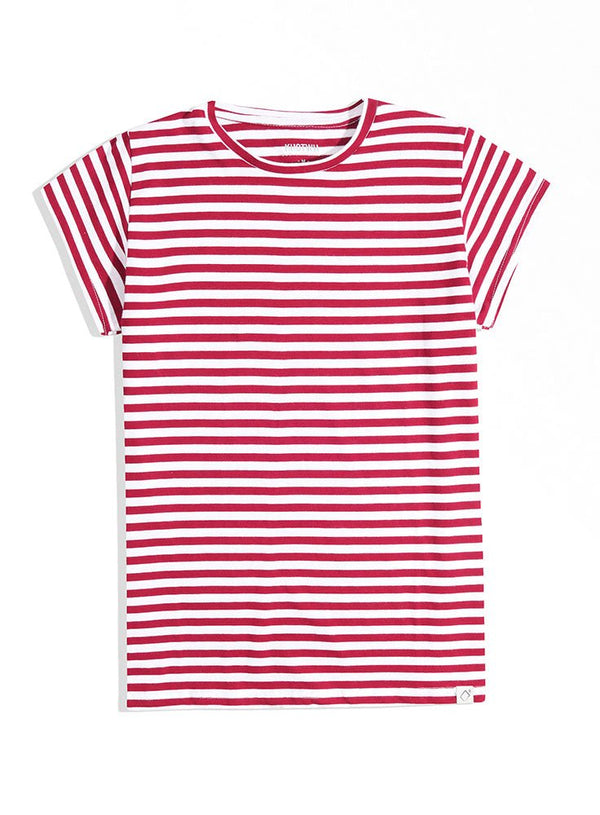 Pink Striped Short - Sleeve - Khotwh