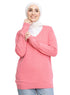 Pink V - Neck Knit Pullover - Khotwh