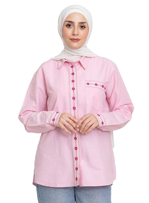Pink Western Shirt - Khotwh