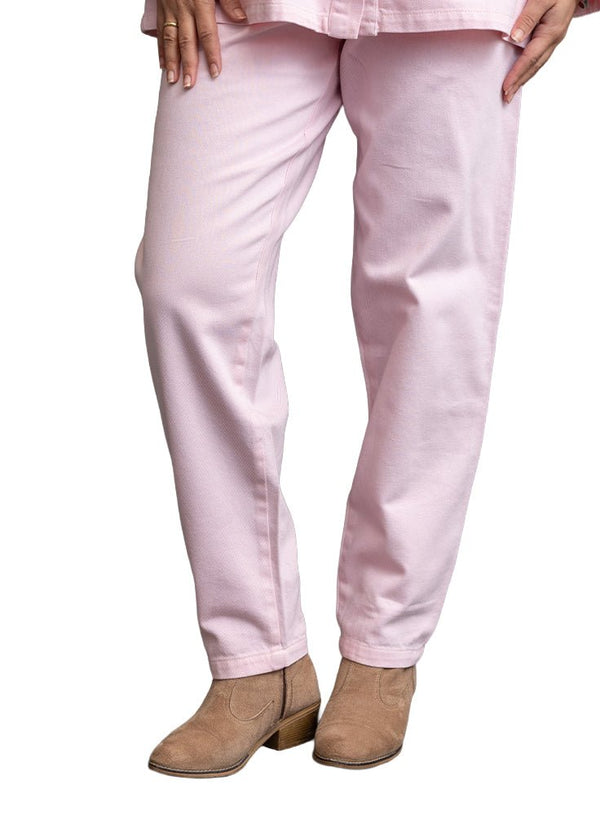 Pink Wide Gabardine Pants - Khotwh