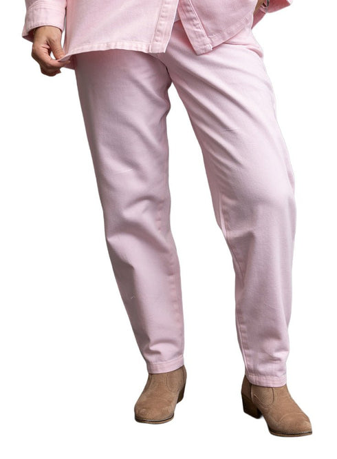 Pink Wide Gabardine Pants - Khotwh
