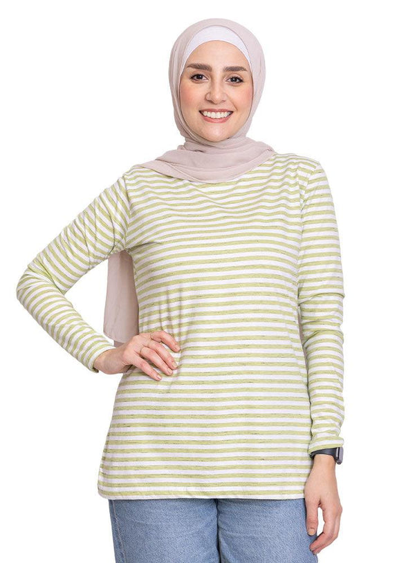 Pistachio Lines Long Sleeve - Khotwh