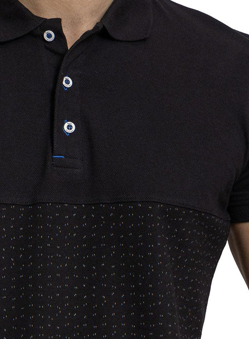 Point - Black C - block Polo Shirt - Khotwh