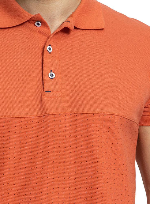 Point - Copper Coin C - block Polo Shirt - Khotwh