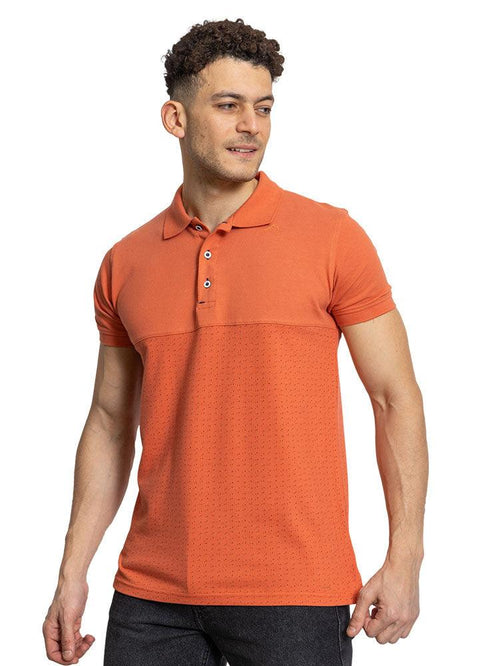 Point - Copper Coin C - block Polo Shirt - Khotwh
