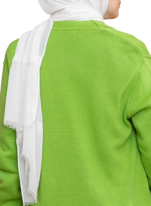 Pool Green Basic Pocket Cardigan - Khotwh