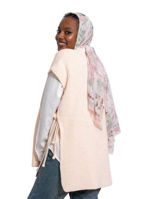 Powder Rose Cut Pelt Pullover - Khotwh