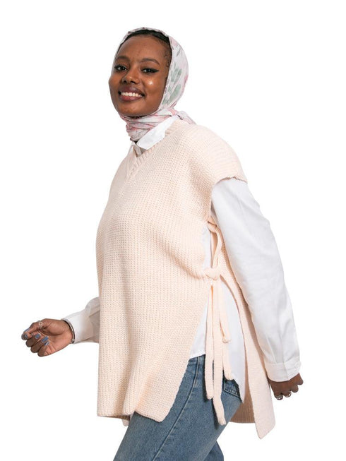 Powder Rose Cut Pelt Pullover - Khotwh