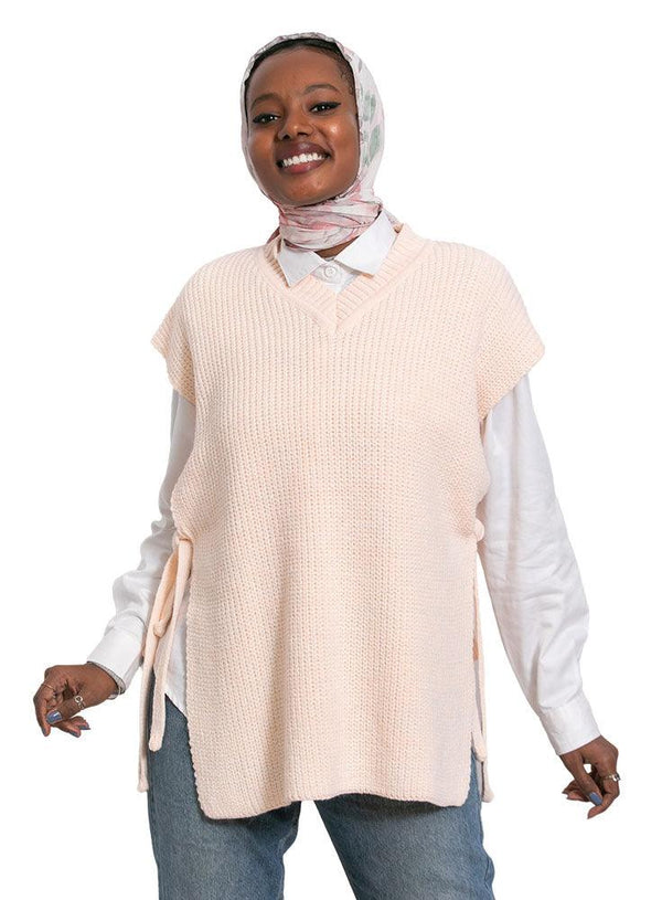 Powder Rose Cut Pelt Pullover - Khotwh