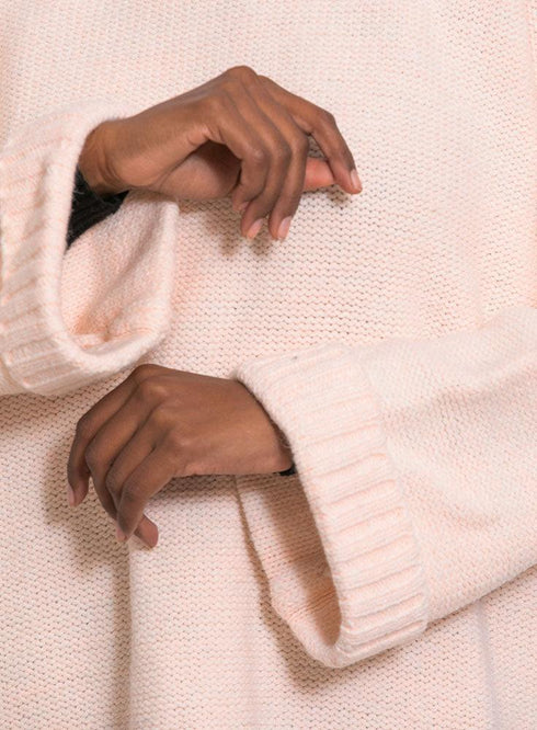 Powder Rose Over Size Pullover - Khotwh