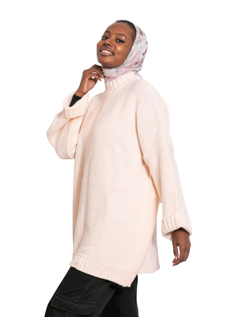 Powder Rose Over Size Pullover - Khotwh