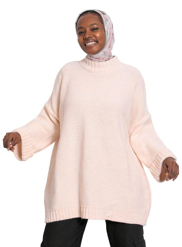 Powder Rose Over Size Pullover - Khotwh