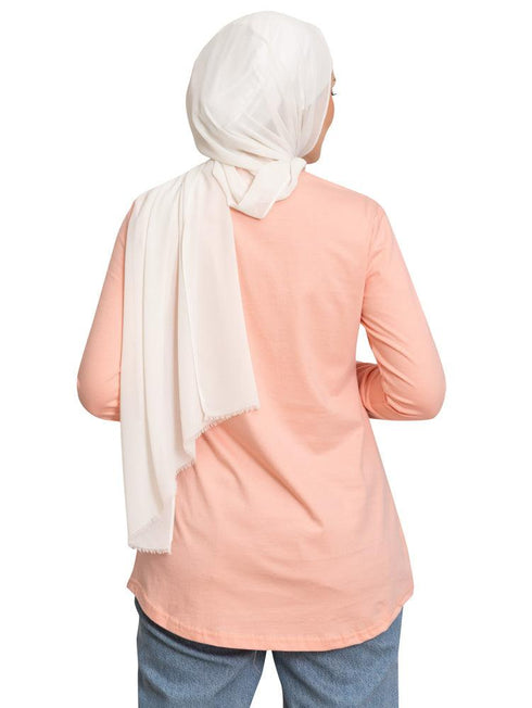 Powder Rose Printed Long - Sleeve Design 28 - Khotwh