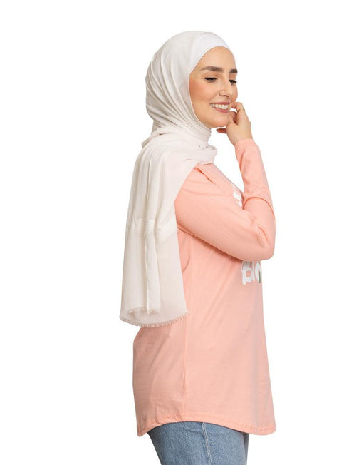 Powder Rose Printed Long - Sleeve Design 28 - Khotwh