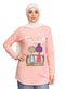 Powder Rose Printed Long - Sleeve Design 33 - Khotwh