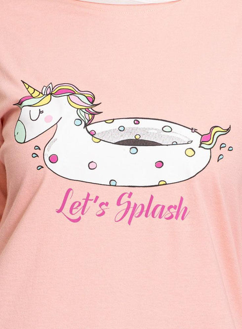 Powder Rose Printed Long - Sleeve Design 34 - Khotwh