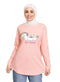 Powder Rose Printed Long - Sleeve Design 34 - Khotwh