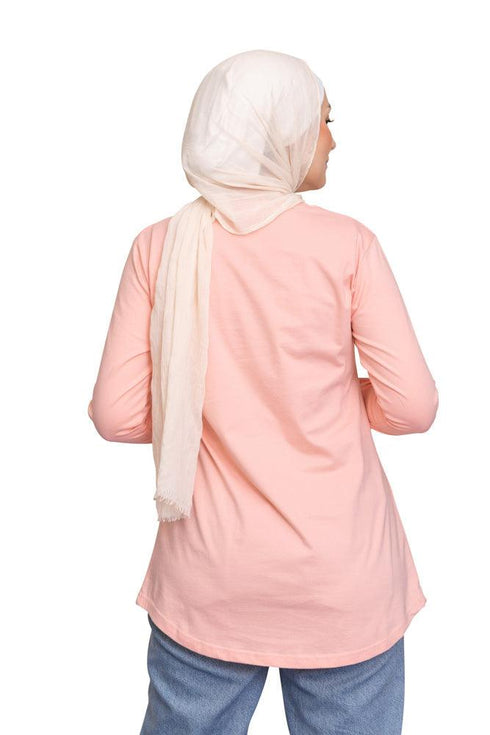 Powder Rose Printed Long - Sleeve Design 40 - Khotwh