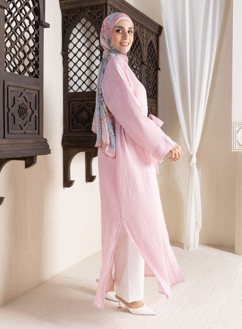 Powder Rose RD - Long Cardigan - Khotwh