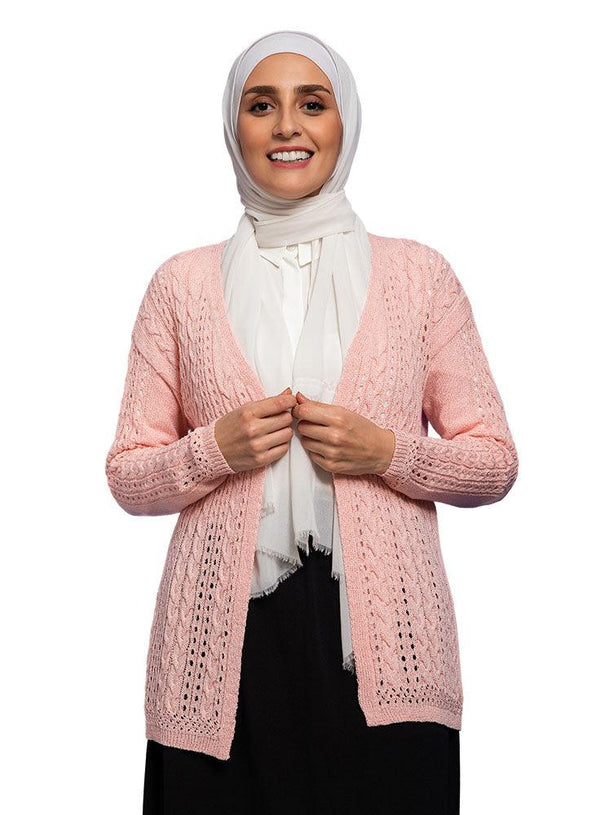 Powder Rose Summer Short Cardigan - Khotwh