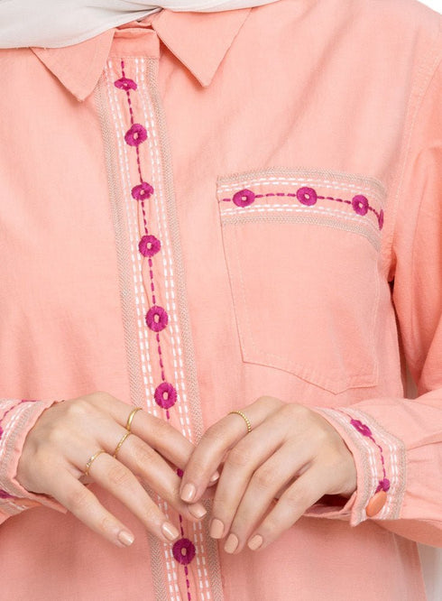 Powder Rose Western Shirt - Khotwh