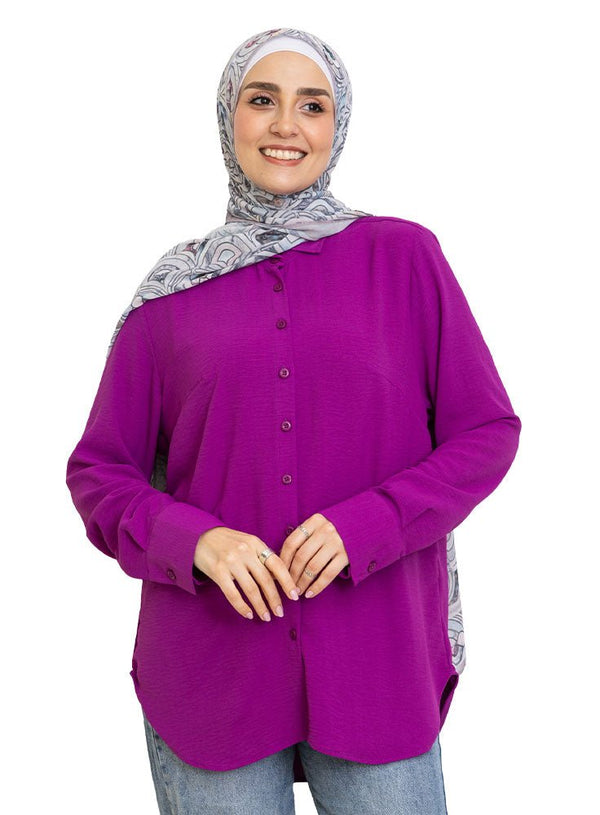 Purple CY - Over Size Shirt - Khotwh