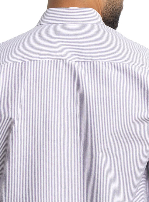 Purple - Design 1 Striped Oxford Shirt - Khotwh