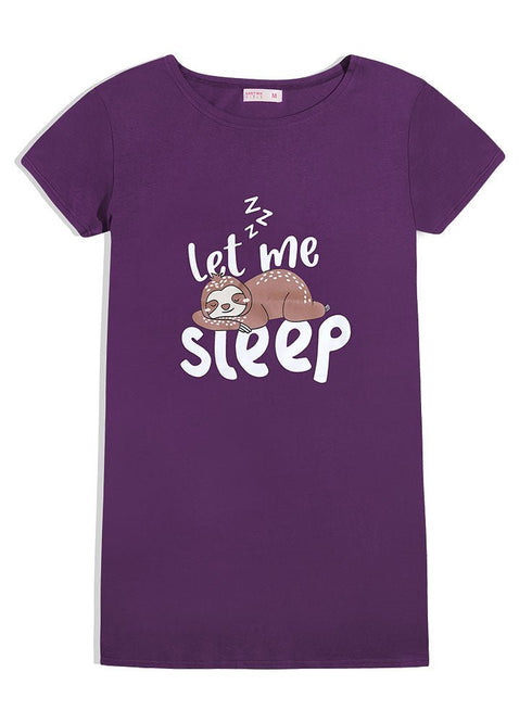 Purple Night Shirt - Design 22 - Khotwh