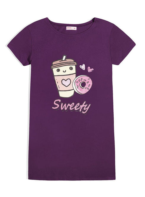 Purple Night Shirt - Design 27 - Khotwh