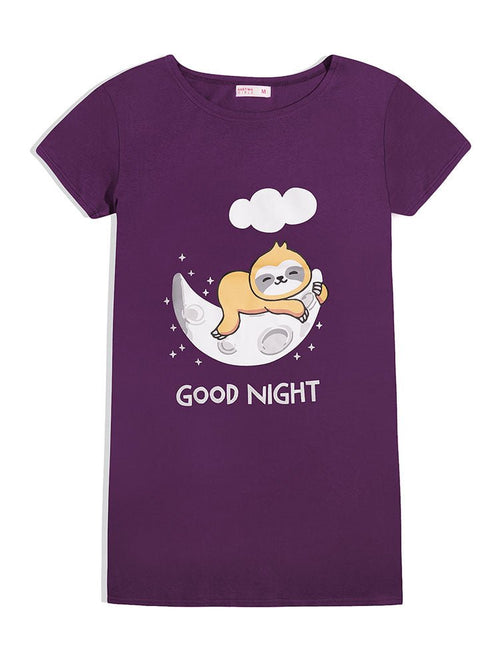Purple Night Shirt - Design 34 - Khotwh