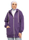 Purple Over Size Sw - Zipper - Khotwh