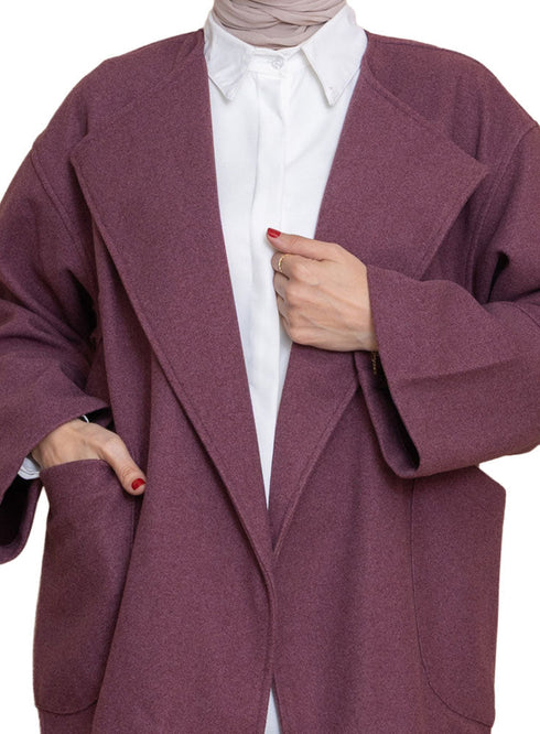 Purple RD - Over Size Feather Jacket - Khotwh