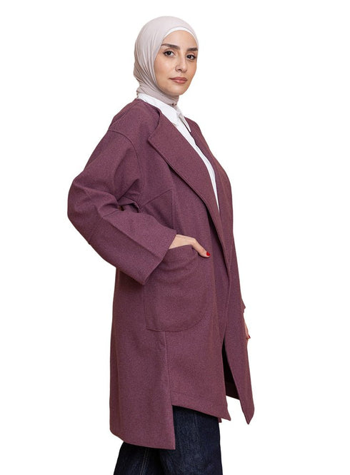 Purple RD - Over Size Feather Jacket - Khotwh