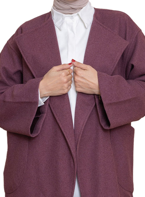 Purple RD - Over Size Feather Jacket - Khotwh